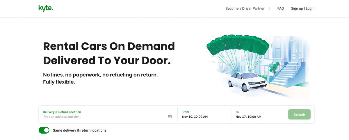 On demand Car Rental Startup Kyte Raises 60M For Expansion PhocusWire